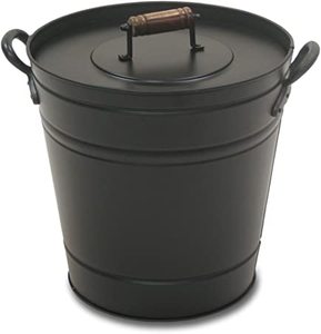 lot 10236 image: Pilgrim Home And Hearth Air Insulated Ash Bucket, 14.75Dx12.25Wx13H, Black