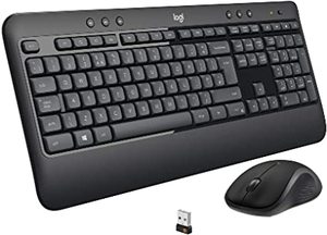 lot 10248 image: Logitech MK540 Advanced - Keyboard and mouse set - wireless - 2.4 GHz - UK English QWERTY