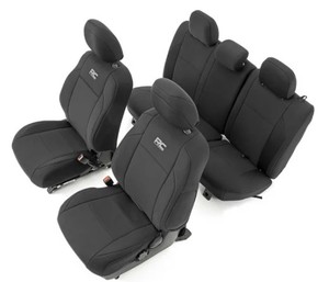 lot 10253 image: Rough Country Seat Cover Set For Toyota Tacoma Crew Cab, 11pcs&nbsp(stock photo approximate)