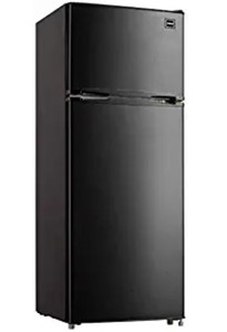 lot 8981 image: RCA RFR741-BLACK Apartment Size-Top Freezer-2 Door Fridge-Adjustable Thermostat Control-Black-7.5 Cubic Feet- Retail $481.61