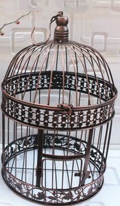 lot 1567 image: Antique Hanging Cage, 13 x 8