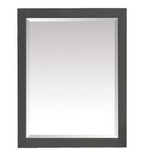 lot 1652 image: Home Decorators Collection Windlowe 24 in. W x 32 in. H Framed Rectangular Beveled Edge Bathroom Vanity Mirror in Gray
