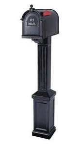 lot 2054 image: Postal PRO Craftsman Mailbox and Post Kit, Black, Blacks