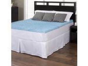 lot 6004 image: Slumber Solutions Gel Highloft 2-inch Memory Foam Mattress Topper Twin