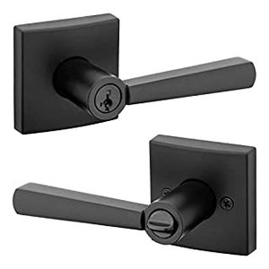 lot 6016 image: Baldwin 354Spl-Sqr-Smt Spyglass Single Cylinder Keyed Entry Door Lever Set From The