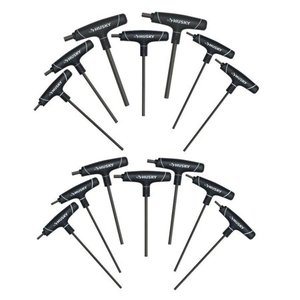 lot 7817 image: Husky Hex Key Set 14-Piece T Handle Wrench SAE Metric Alloy Steel Hand Tool