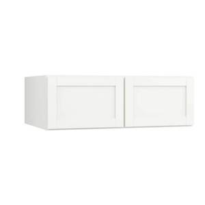 lot 10319 image: Hampton Bay Courtland Polar White Finish Laminate Shaker Stock Assembled Wall Kitchen Cabinet 36 in. x 12 in. x 24 in.