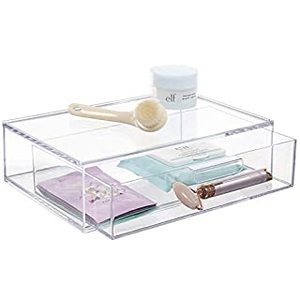 lot 1660 image: STORi Audrey Stackable Cosmetic Organizer Drawer 12 Wide Clear