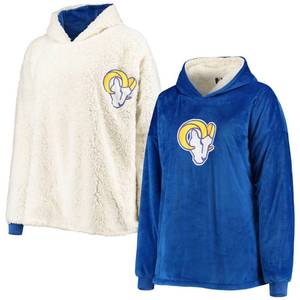 lot 2079 image: Los Angeles Rams Reversible Sherpa Hoodeez - NavyWhite - One Size Fits All