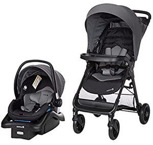 lot 3001 image: Safety 1st Smooth Ride Travel System Stroller with OnBoard 35 LT Infant Car Seat, Monument (B01JRY00C2)- Retail $169.99