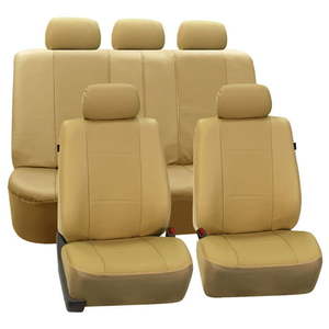 lot 5996 image: FH Group Deluxe Leatherette Padded Seat Covers For Car Truck SUV Van - Full Set