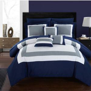 lot 6040 image: Chic Home Duke 10-Pc Queen Comforter Set Bedding