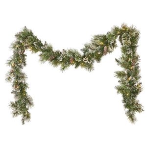 lot 7842 image: 9-foot Spruce Clear LED Artificial Christmas Garland by Christopher Knight Home - led - clear