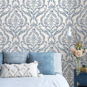 lot 10338 image: NuWallpaper Blue Guildford Peel & Stick Wallpaper