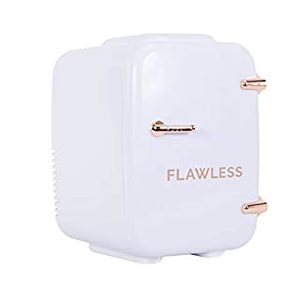 lot 10339 image: Finishing Touch Flawless Mini Beauty Fridge for Makeup and Skincare, White, 4 Liter (B07XY659KF)