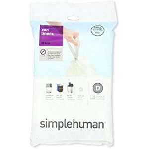 lot 10345 image: Simplehuman Code D Custom Fit Liners, 20 Count, Pack Of 5