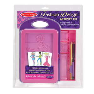 lot 2123 image: Melissa and Doug Kids Toy, Fashion Design Activity Kit