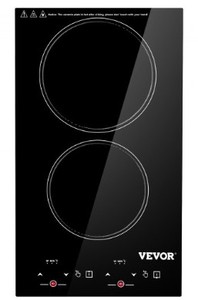 lot 1637 image: VEVOR Electric Induction Cooktop Built-in Stove Top 2 Burners 11.3x20.1in