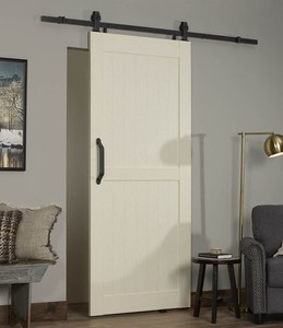 lot 1648 image: Spectrum Montana White Ash 42 x 84 Barn Door Kit