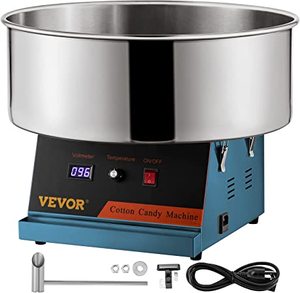 lot 5933 image: VEVOR Electric Cotton Candy Machine, 19.7-inch Cotton Candy Maker, 1050W Candy Floss Maker, Red Commercial Cotton Candy Machine&nbsp