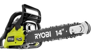 lot 7770 image: Ryobi Gas Powered Chain Saw (blade length unknown - appears 14in)
