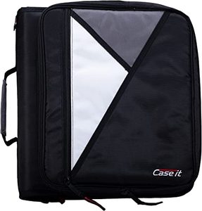 lot 2077 image: Case-it The Universal Zipper Binder - 2 Inch O-Rings - Padded Pocket That Holds up to 13 Inch LaptopTablet
