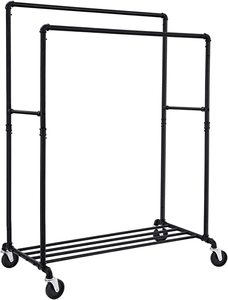 lot 6021 image: Two-Rail Hotel Rack with Wheels&nbsp(stock photo approximate)