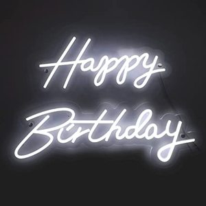 lot 7782 image: Happy Birthday Cursive LED Sign&nbsp(stock photo approximate)