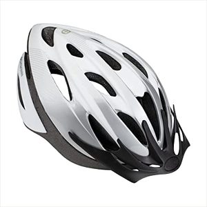 lot 7834 image: Schwinn Thrasher Bike Helmet, Lightweight Microshell Design, Adult, Whitesilver