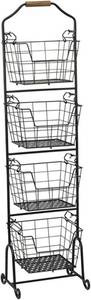 lot 7853 image: Gourmet Basics 4 Tier Stand With Removable Baskets