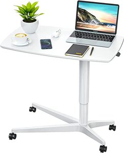 lot 10334 image: Furninxs Mobile Standing Desk, Off White