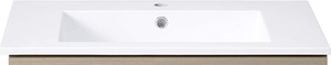 lot 7776 image: Small Bathroom Vanity Cabinet with White Sink - Please see pictures