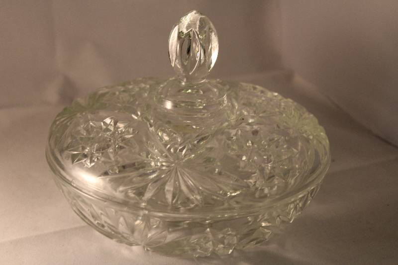lot 1080 image: Cut Glass Candy Dish