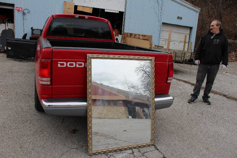 lot 1164 image: 44lx34.5w Silver Mirror