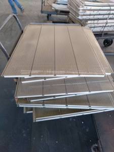 lot 50104 image: Set Of 22 3 X 2.11 Cream Colored Metal Pieces CART NOT INCLUDED