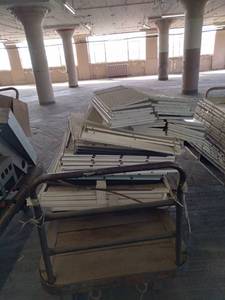 lot 50106 image: Lot Of Random SIZED Multicolored Colored Metal Pieces CART NOT INCLUDED