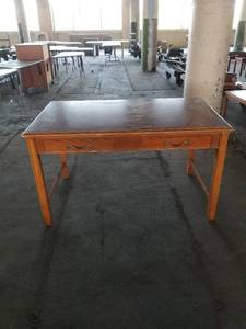 lot 71420 image: WRITING DESK WITH TWO DRAWINGS 52 X 30
