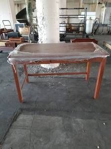 lot 71423 image: WRITING DESK WITH TWO DRAWINGS 52 X 26 ONE DRAWER MISSING