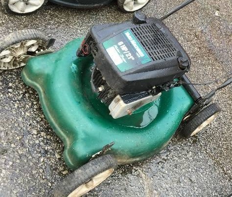 lot 7099 image: Yard Machines 21 6HP Gas Push Lawn Mower with Side Discharge, Mulching