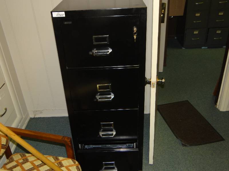 lot 1067 image: Fire Proof File Cabinet WKey.