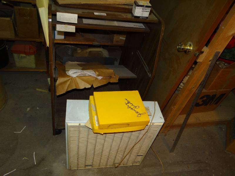 lot 1111 image: Cabinet On Wheels WContents.