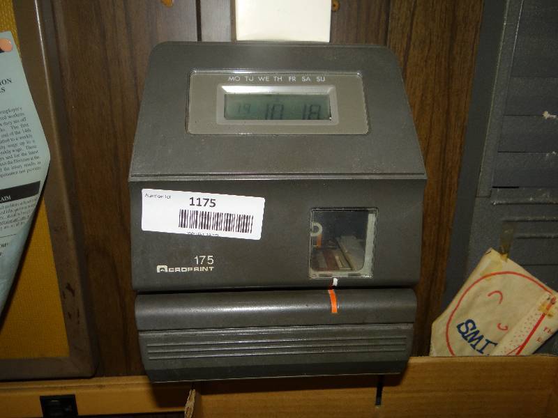 lot 1175 image: Time Clock Acropolis, & Time Cord Slot Builder.