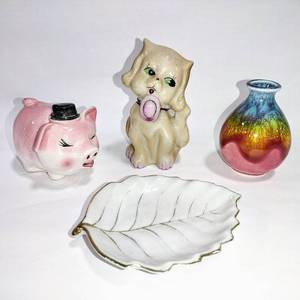 lot 15772 image: Lot of 4 Vintage Porcelain Figurines from Japan - Including One from Occupied Japan