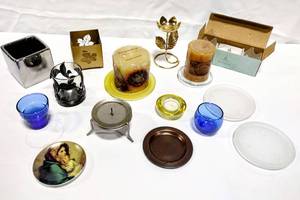 lot 15796 image: Lot of 15 Candle Holders & 2 New Candles - Including PartyLite Votives