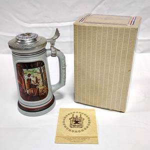 lot 15802 image: From 1985, The Building Of America Stein Collection The Blacksmith Stein by Avon in Original Box