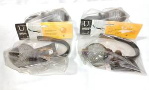 lot 15838 image: Umbra Drapery Scarf HolderHoldback Sets - 4 Total - Wood & Metal