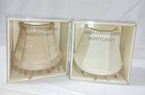 lot 15840 image: Lot of 2 Casa Creations Lampshade Night Lights from JCPenney