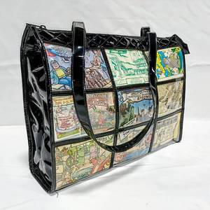 lot 15862 image: DIY Tote Bag with 9 Photo Pockets - Personalize with your Own Photos (16 W x 12 H x 4 D)