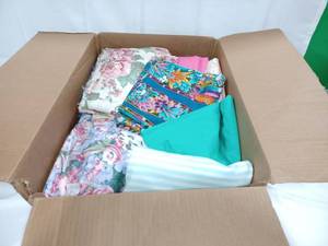 lot 15889 image: Large Box Of Material - All Yardage Marked