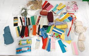 lot 15890 image: Sewing Supplies - Large Lot of Bias Tape, Sponge Bob & Cars Blanket Binding & More